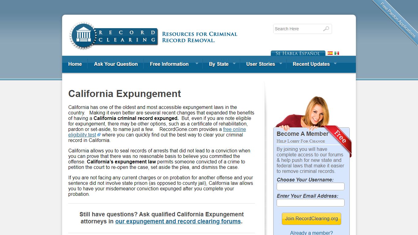 California Expungement - Free Criminal Record Clearing and Expungement ...